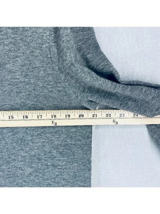 Title Nine Sweater Womens M Gray Merino Wool Blend Pullover Casual Knitwear - Picture 8 of 11